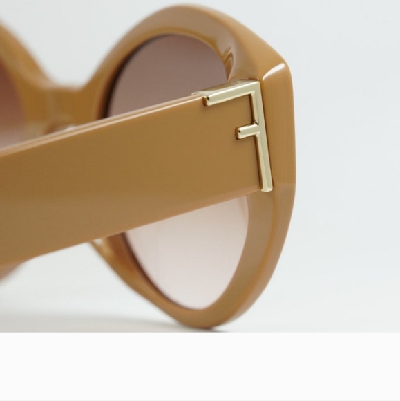 💯 NEW FENDI FE40037U 57F CAMEL BROWN PINK SUNGLASSES - Picture 10 of 10